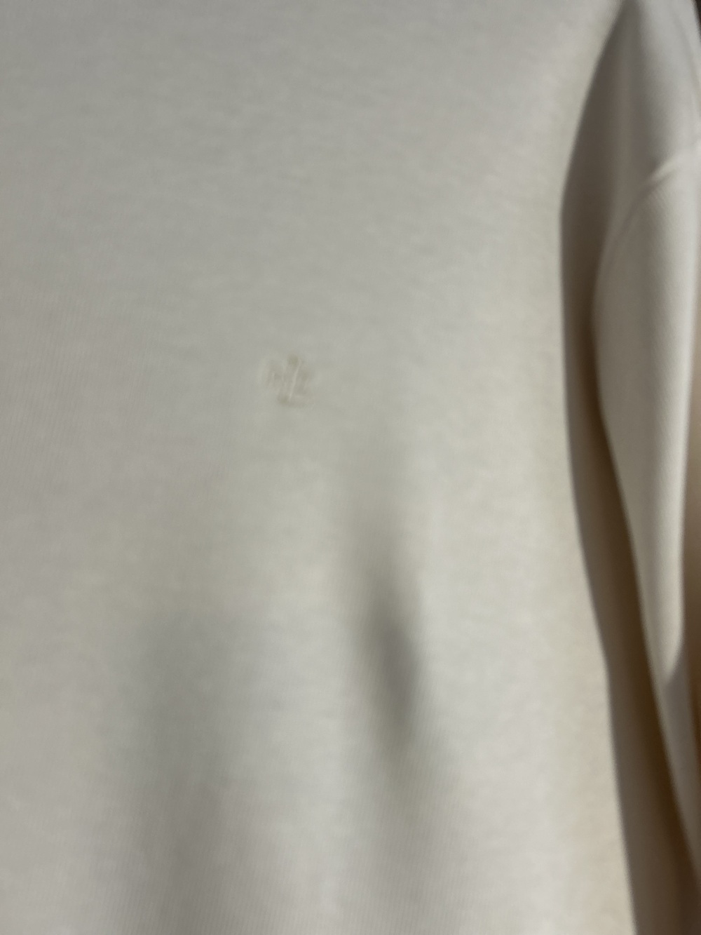 Lauren Ralph Lauren Cream Long Sleeve Ribbed Top 2X - Picture 2 of 6